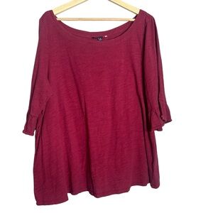 Modcloth Elbow Length Bell Sleeve Cotton Top Size 2X